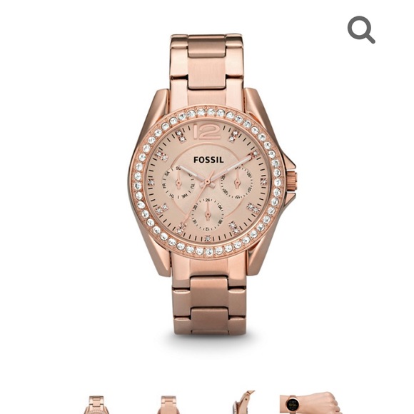 Fossil Rose Gold Stainless Steel Women Watch